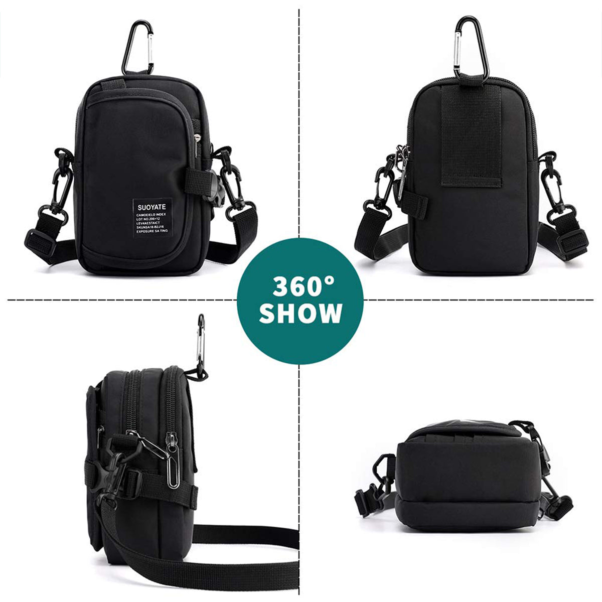 Water-Resistant Crossbody Bag with Multiple Styles
