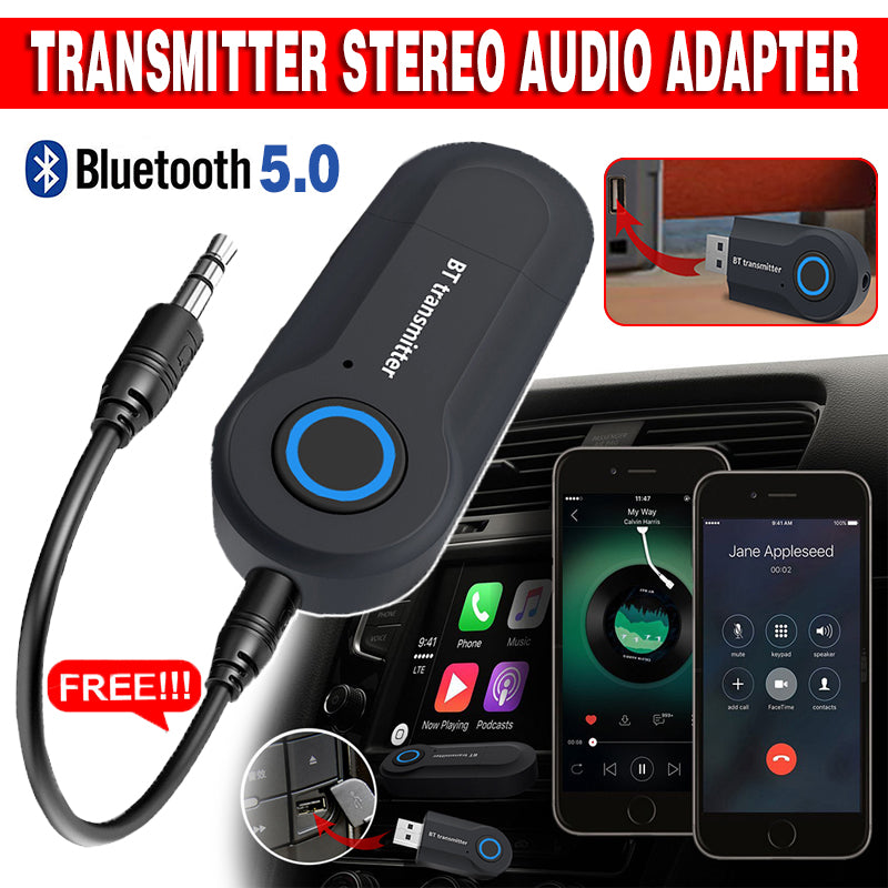 Bluetooth 5.0 Audio Transmitter with 3.5mm Jack