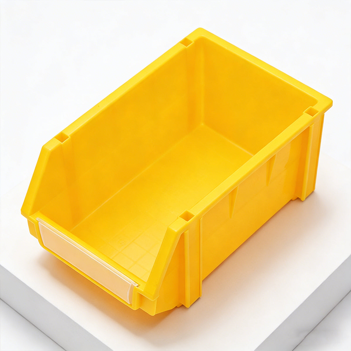 2pcs Slanted PE Storage Box with Label Clip