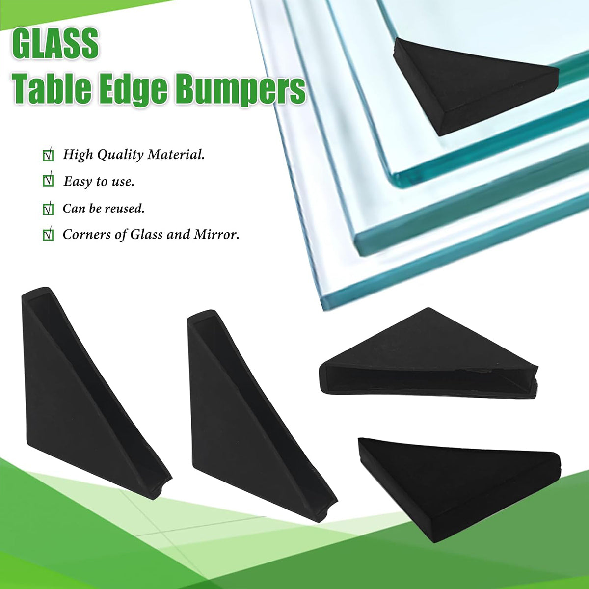 100pcs Triangle Corner Protectors for Glass Edges