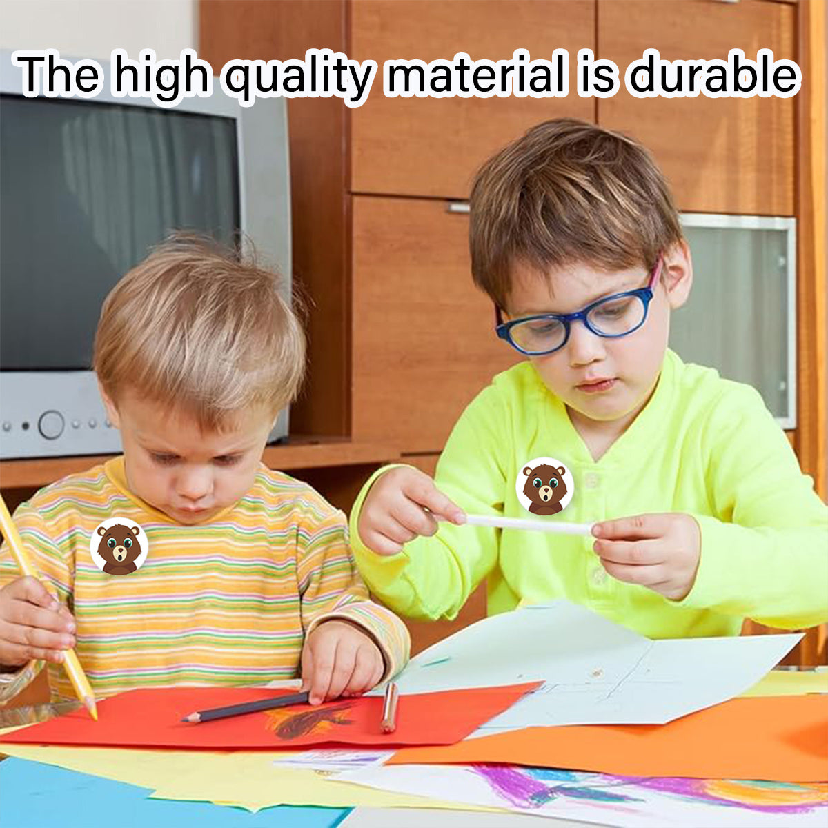 2 Rolls Animal Thank You Stickers Cartoon Kids Gift Labels