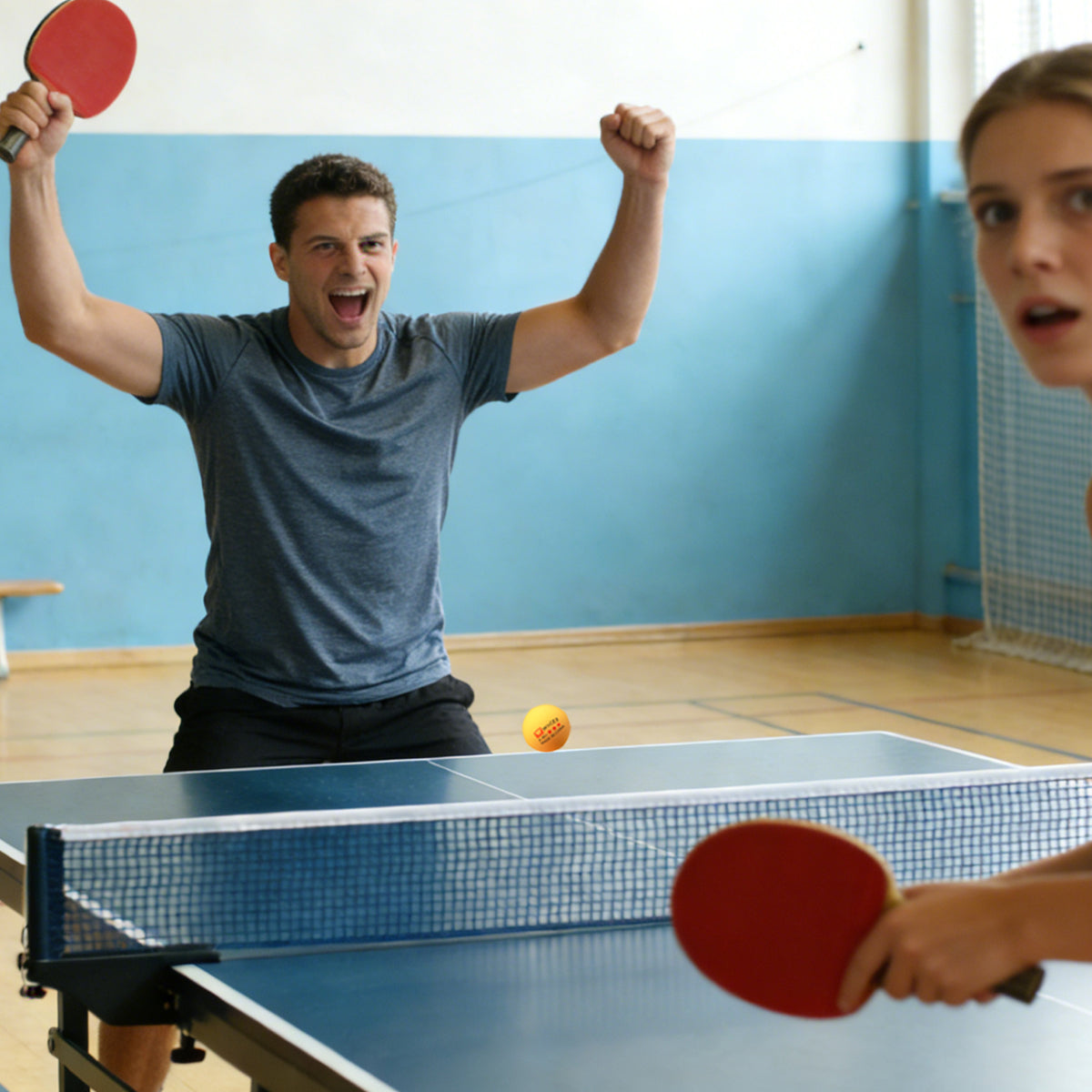 100pcs 2-Star 40mm Seamless ABS Table Tennis