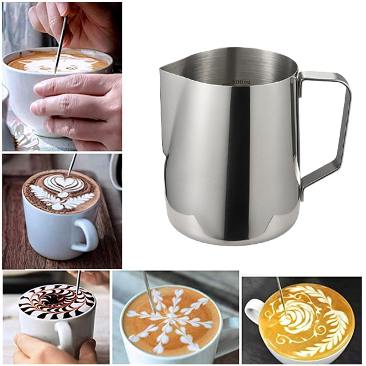Stainless Steel Milk Frothing Pitcher Latte Art