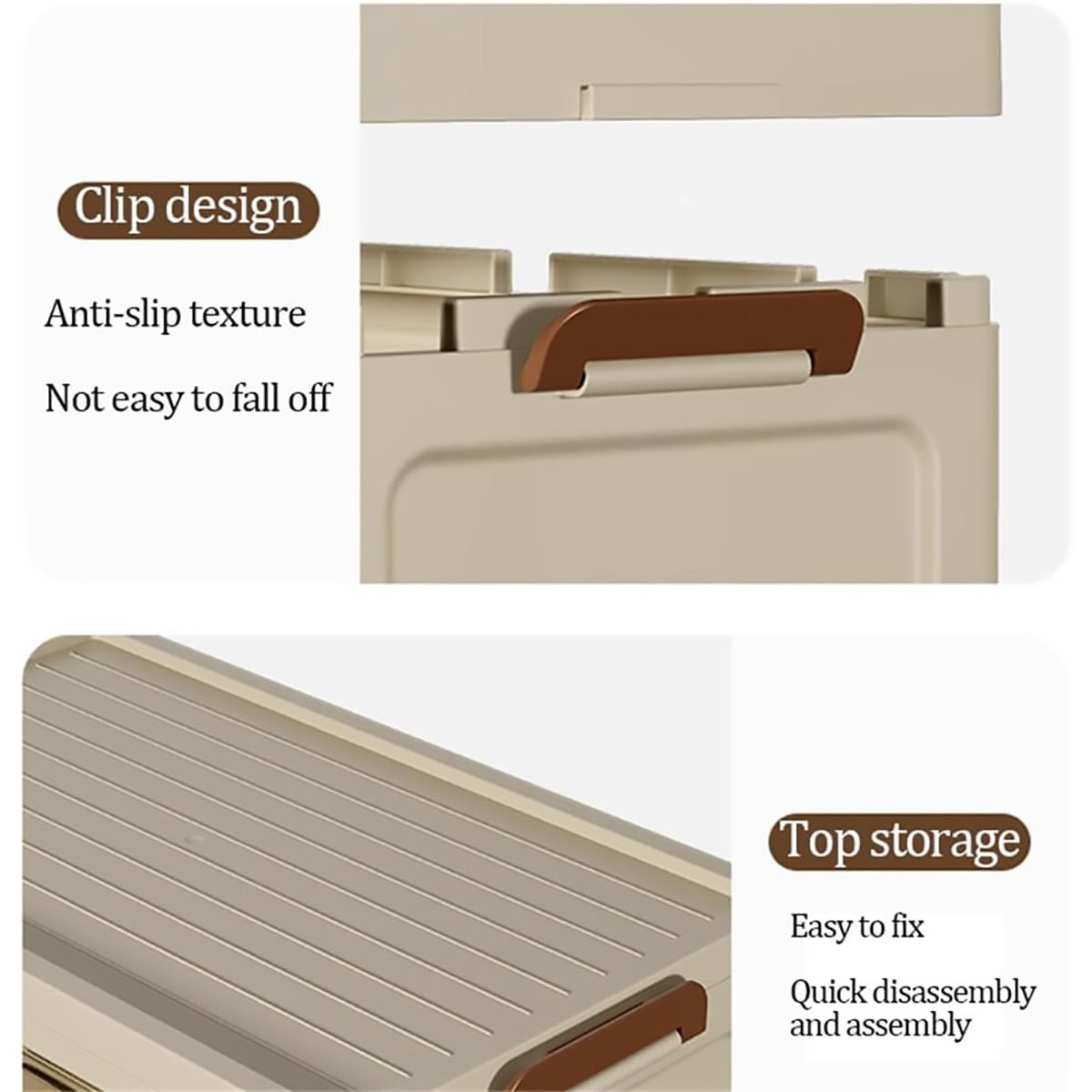Modular Desktop Drawer Organiser with Clear Doors
