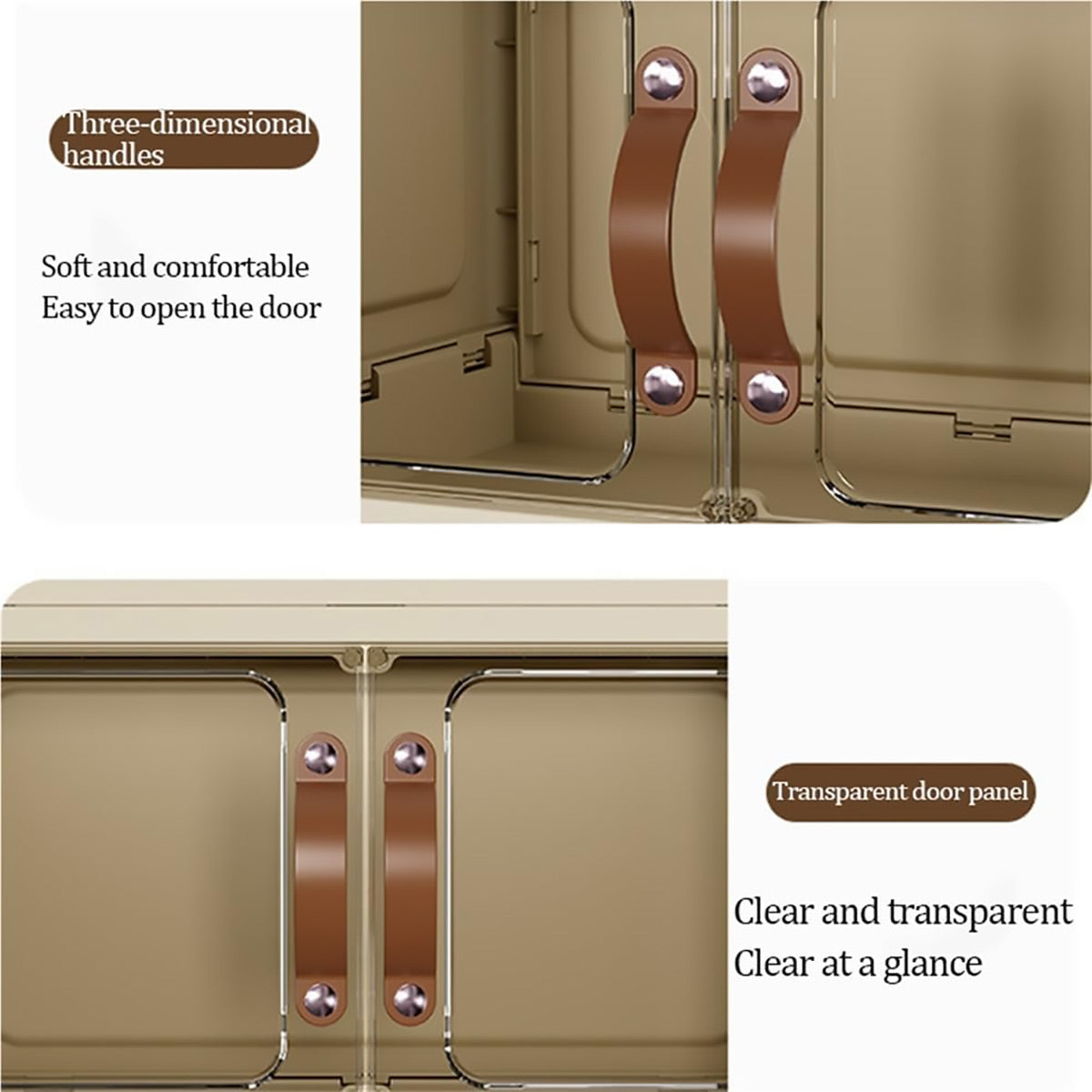 Modular Desktop Drawer Organiser with Clear Doors