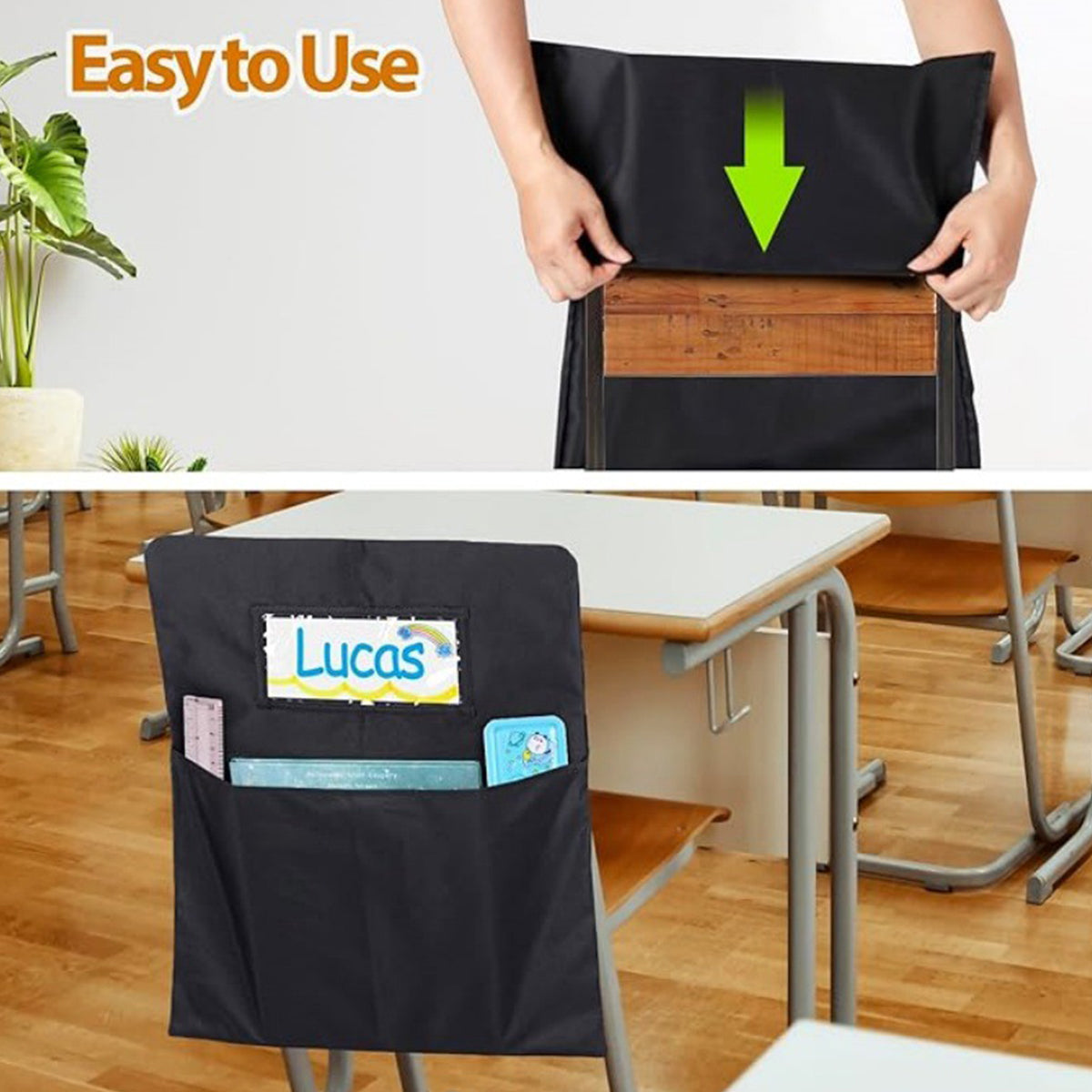 6 Pcs Chair Back Hanging Bags for Classroom