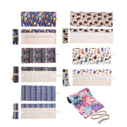 Canvas Roll Pencil Case 48/72 Holes with Drawstring Tie