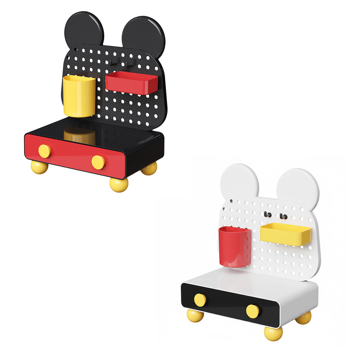Cartoon Desktop Drawer Organizer with Pegboard