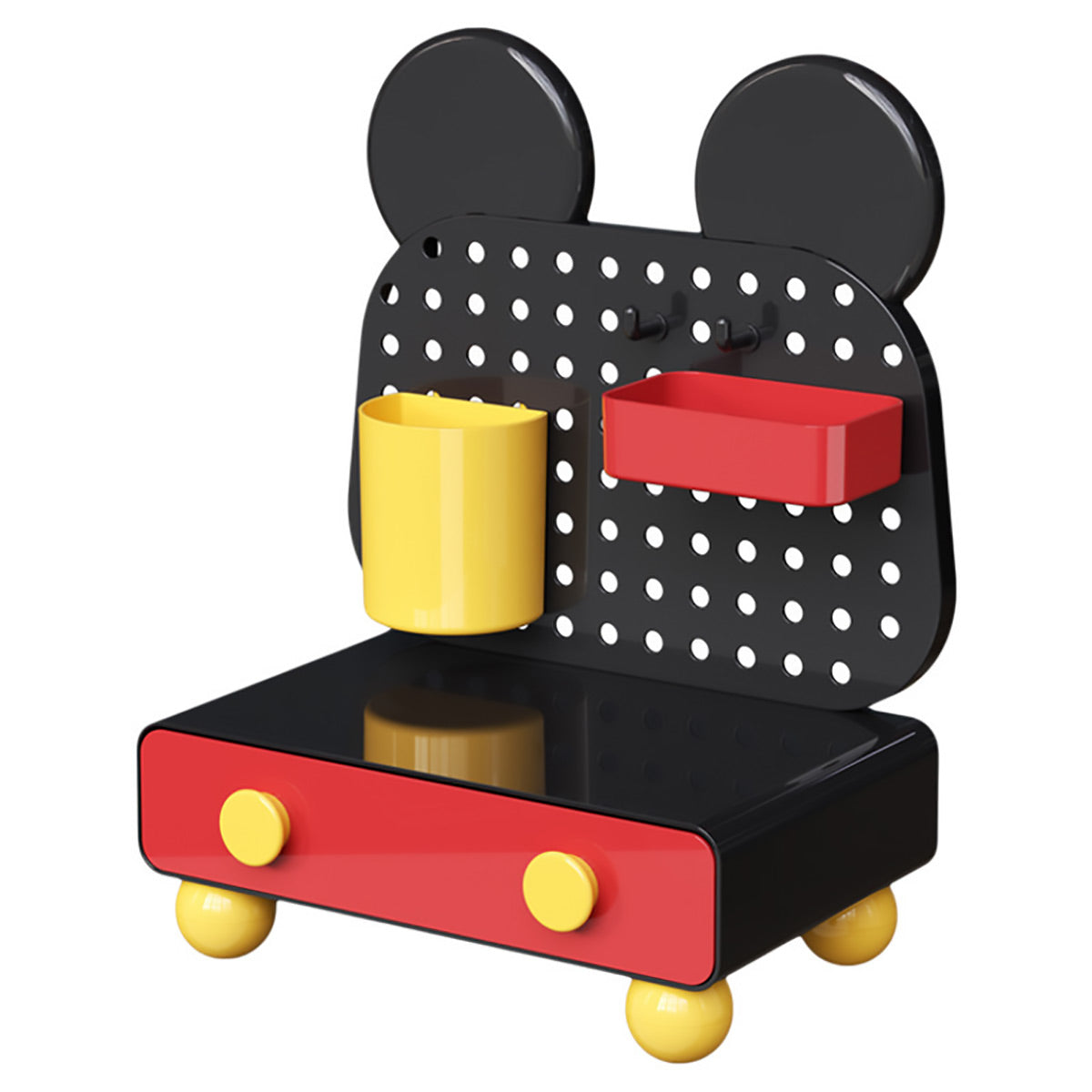 Cartoon Desktop Drawer Organizer with Pegboard