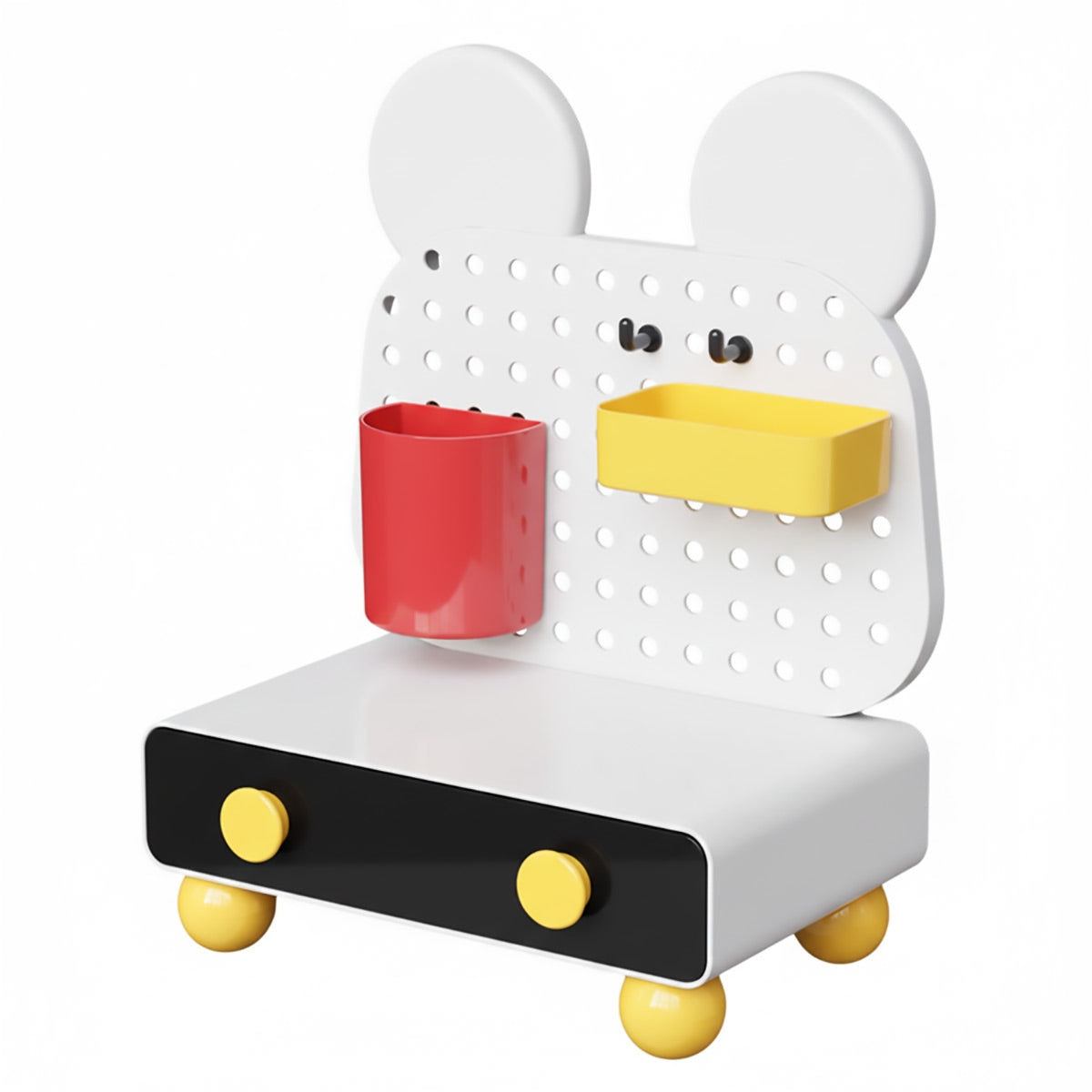 Cartoon Desktop Drawer Organizer with Pegboard