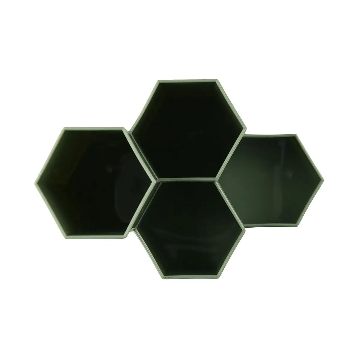 2 Pcs Hexagonal Pen Holder Macaron Colour PP Desk Organiser