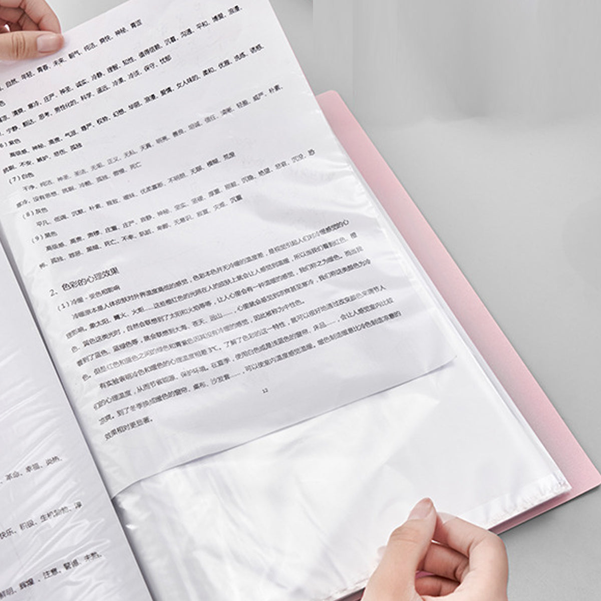 5 Pcs A4 Folder with 30 Clear Pockets for Office and School