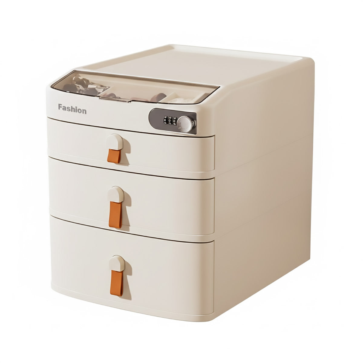 Multi-Layer Desktop Cabinet with Password Lock