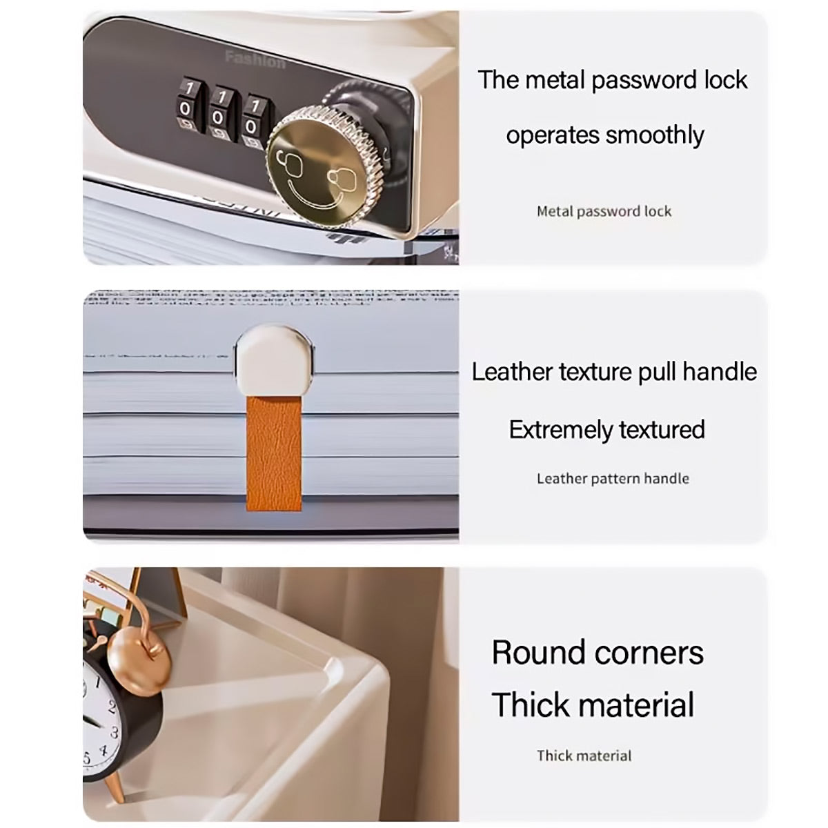 Multi-Layer Desktop Cabinet with Password Lock