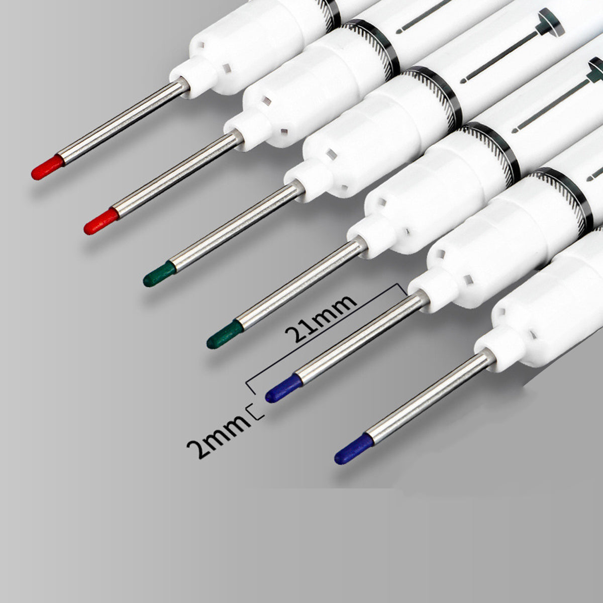 6PCS Long Nosed Precision Markers Waterproof Multi-Surface Marker Pens