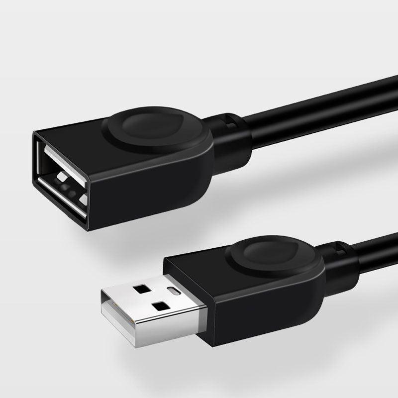 USB Extension Cable 2.0 A Male to Female Long Data Cord Black