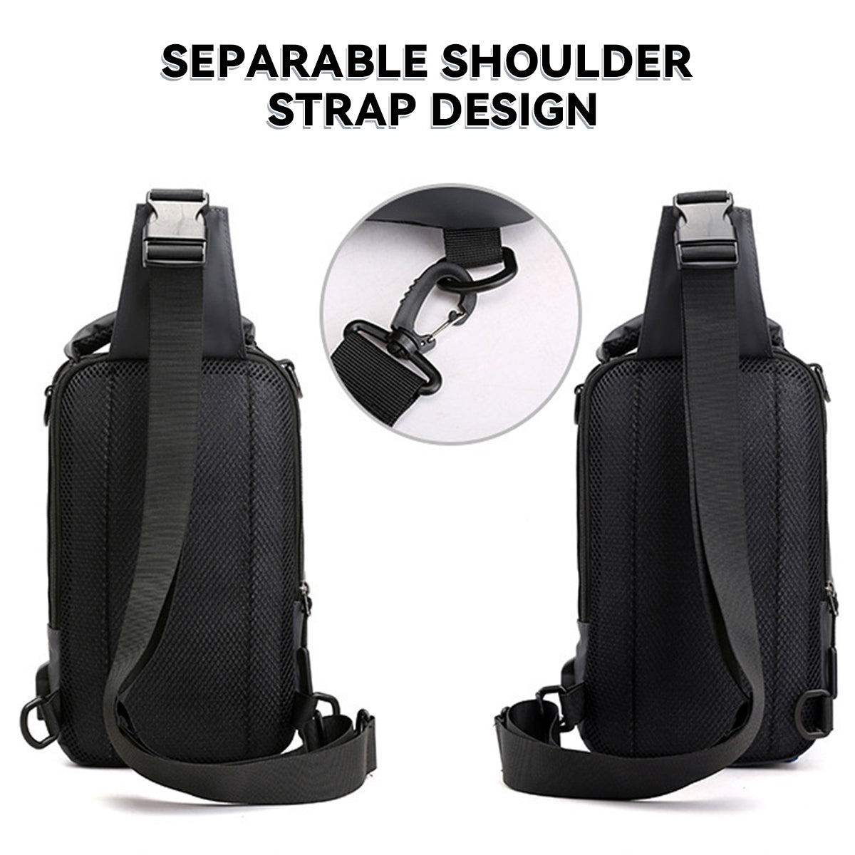 Multi-Function Shoulder Bag with USB Charging Port