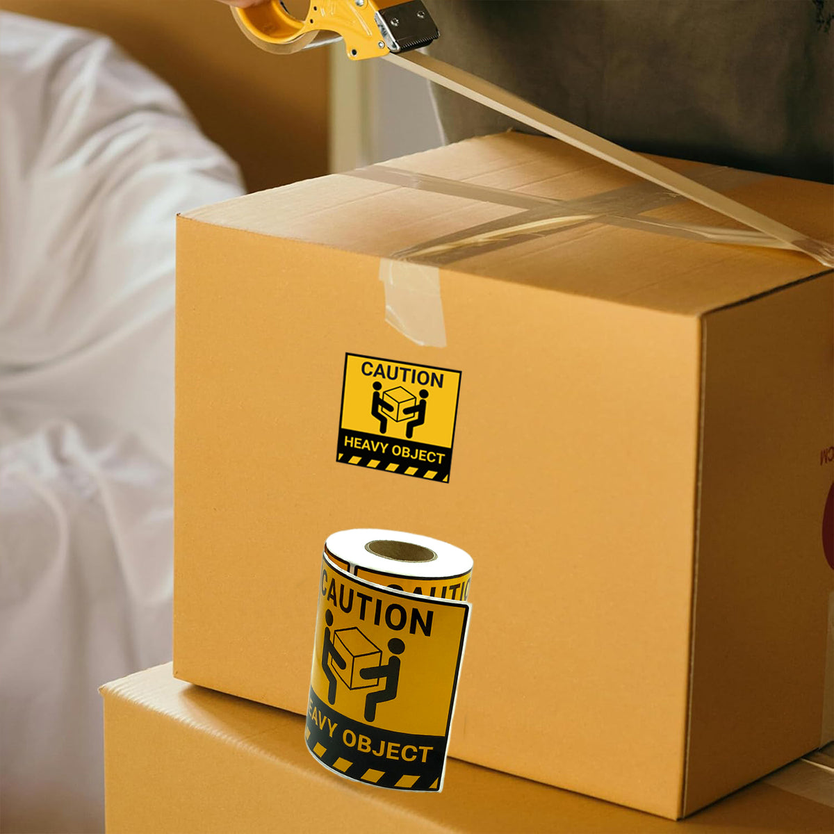Heavy Object Warning Labels 300pcs Roll