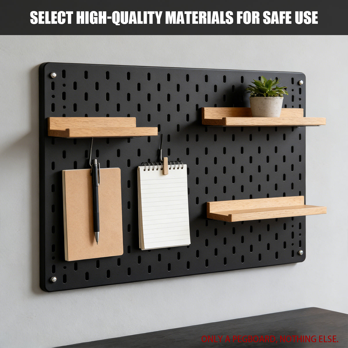 Acrylic Pegboard Wall Shelf for Home and Office