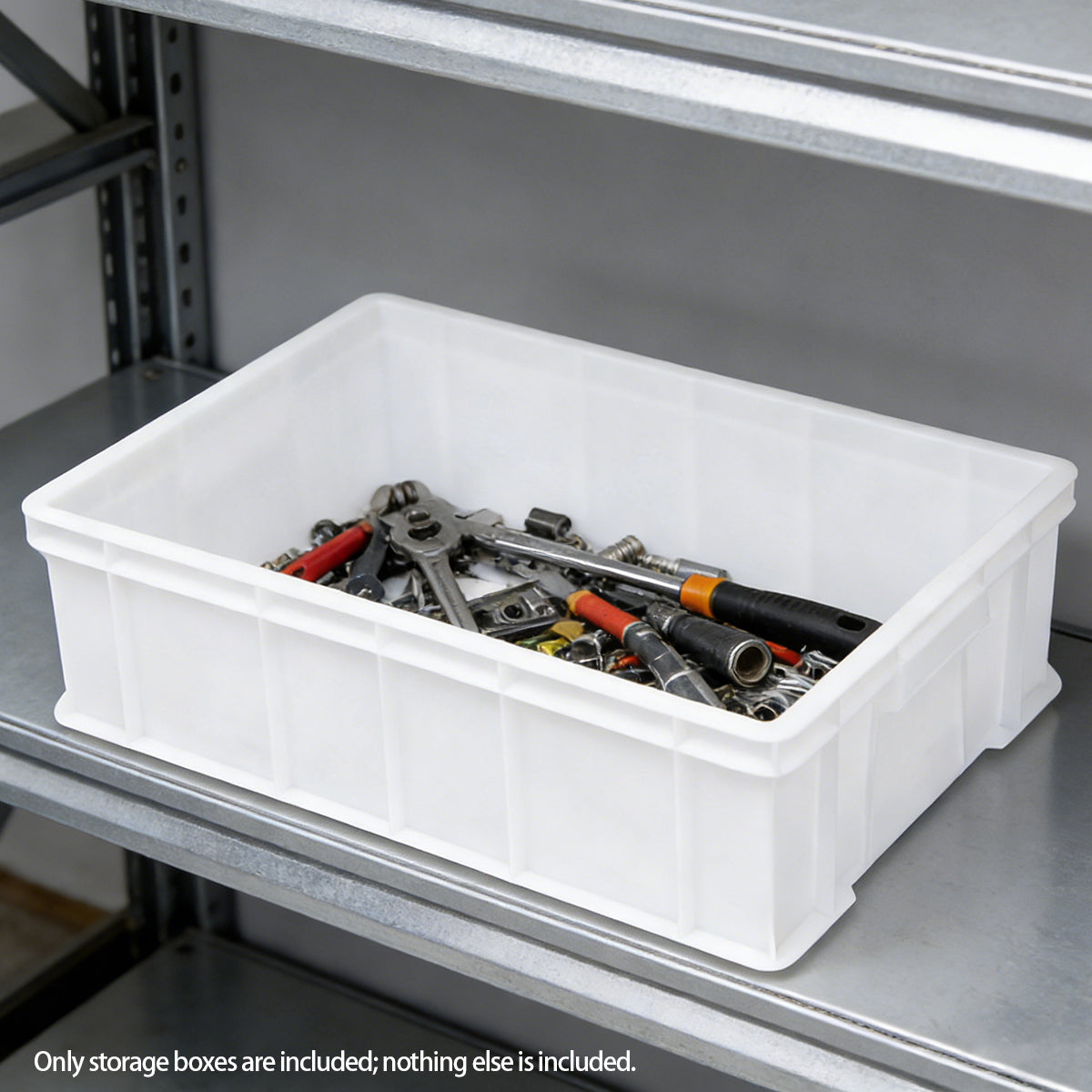 2 Pcs Plastic Storage Boxes with Side Handles