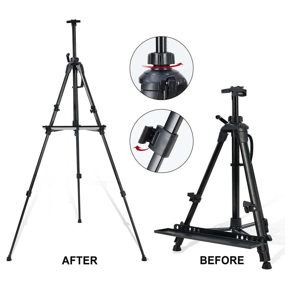 Portable Metal Artist Easel Adjustable Tripod Display Stand
