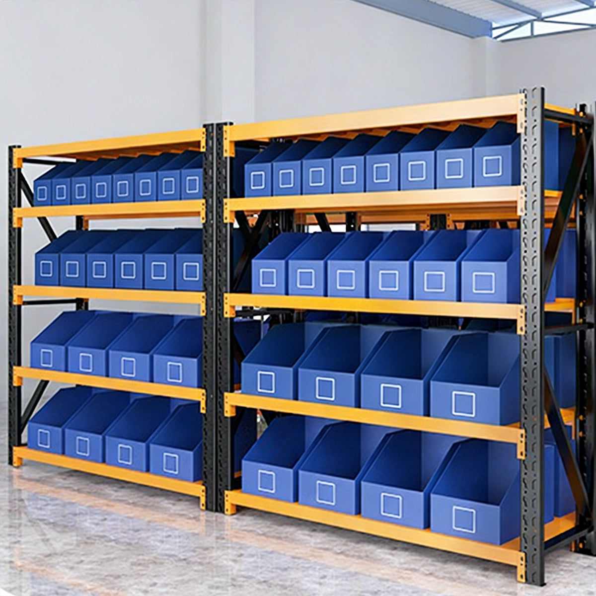 5pcs Stackable Shelf Storage Boxes with Label