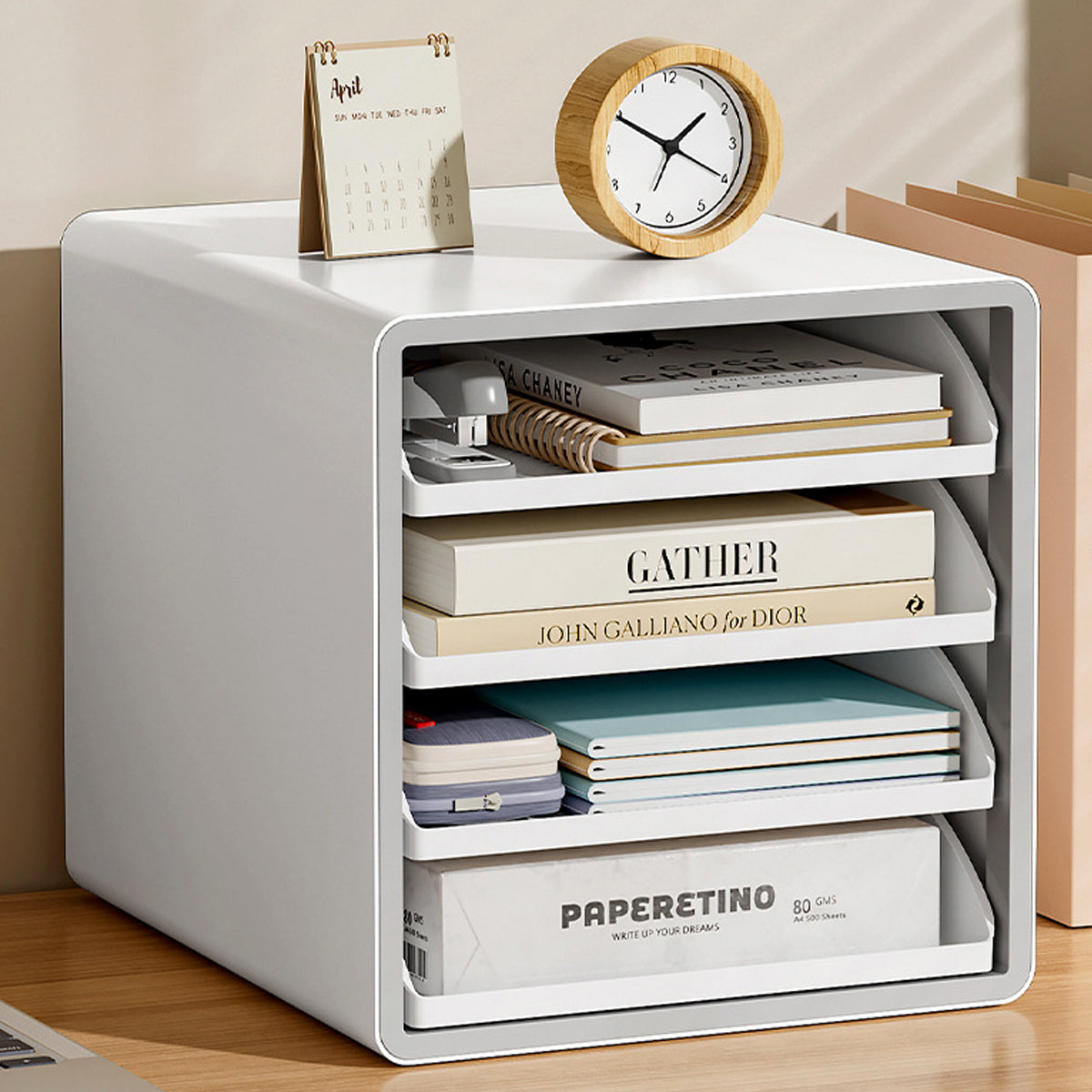 4-Tier A4 Drawer File Cabinet for Office Documents