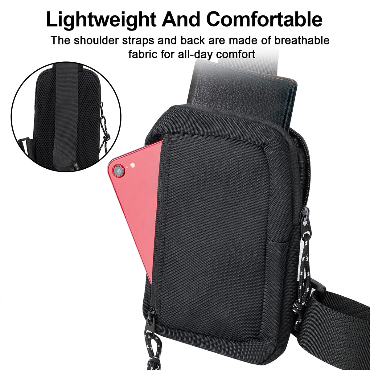 Mini Crossbody Chest Bag Oxford Fabric Daily Use