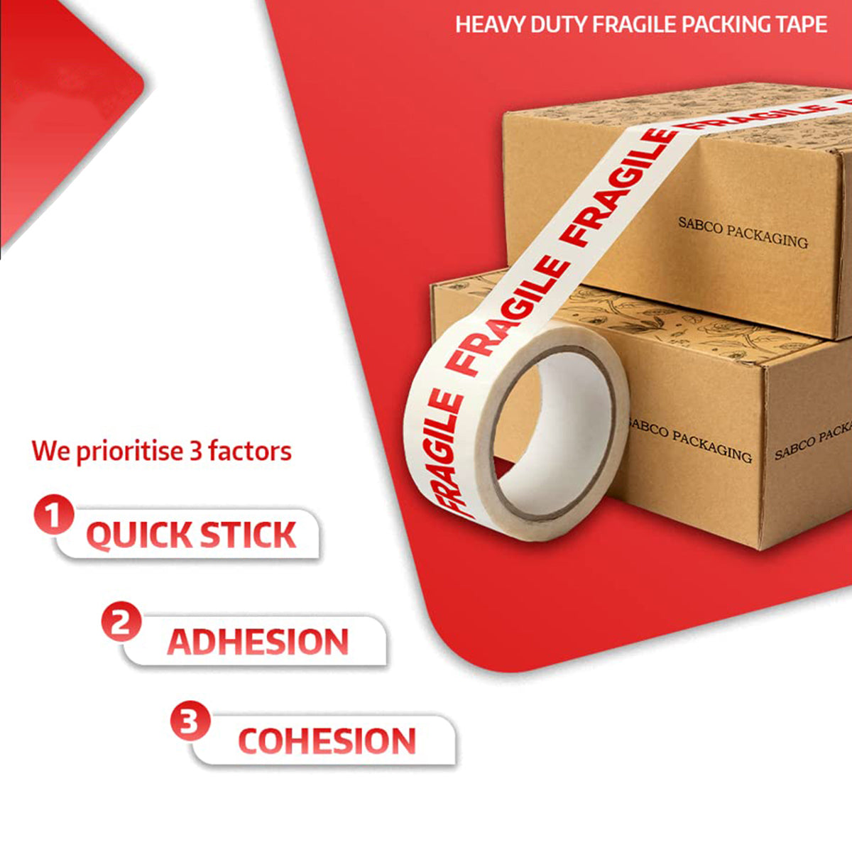 5 Rolls Fragile Stickers High Adhesion Shipping