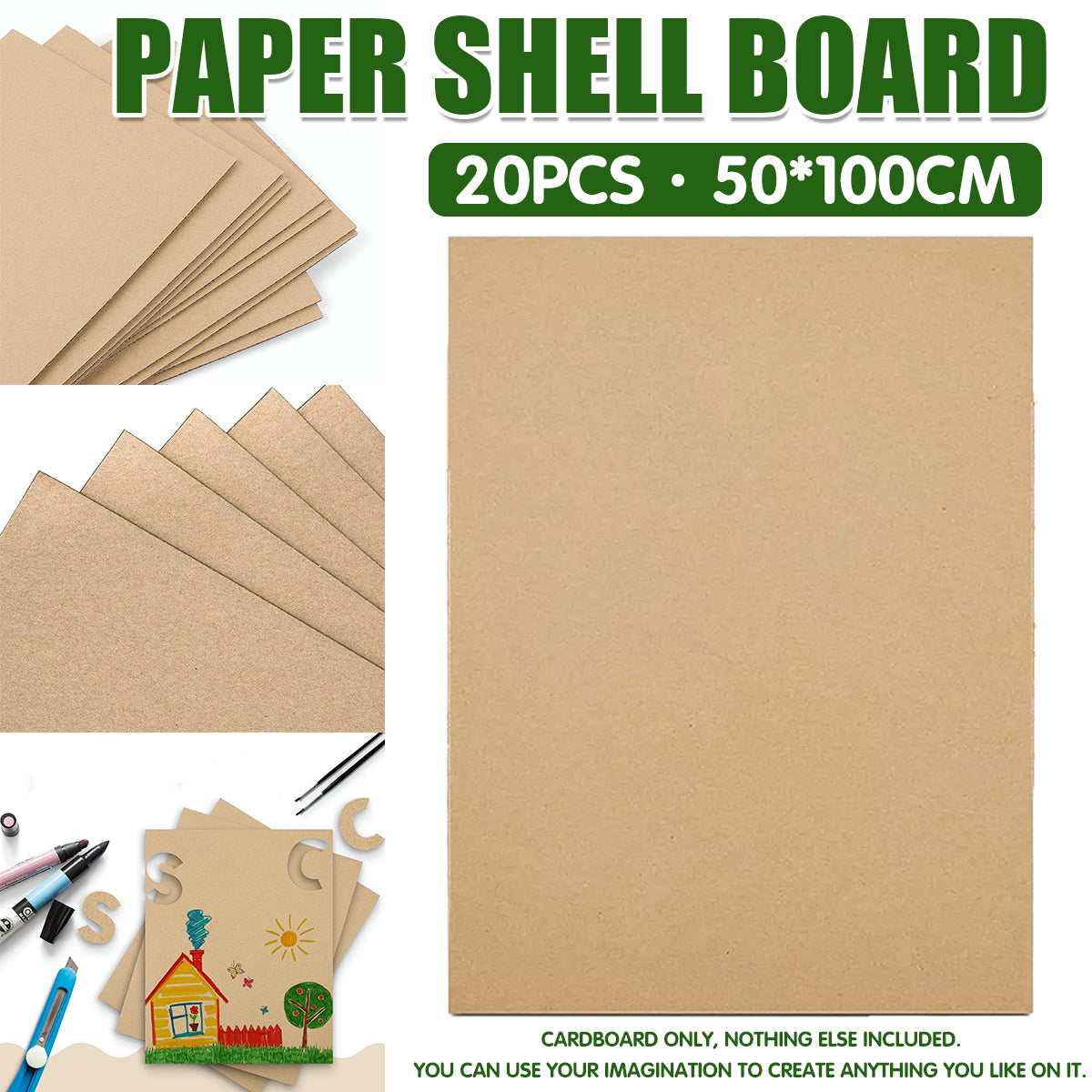 Corrugated Cardboard Sheets 20pcs 50x100cm