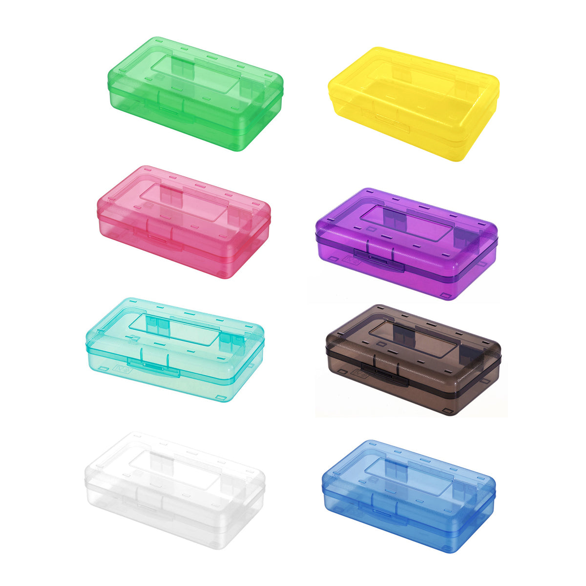 Transparent PP Plastic Pencil Case Large Capacity Multifunctional