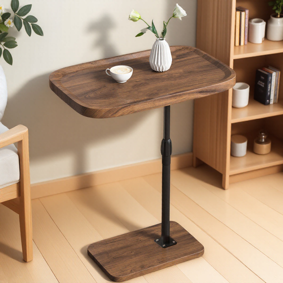 Height Adjustable Sofa Side Table Stable Base