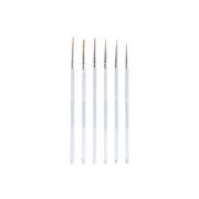 6 Pcs Detail Paint Brushes with Nylon Hair and Acrylic Rod