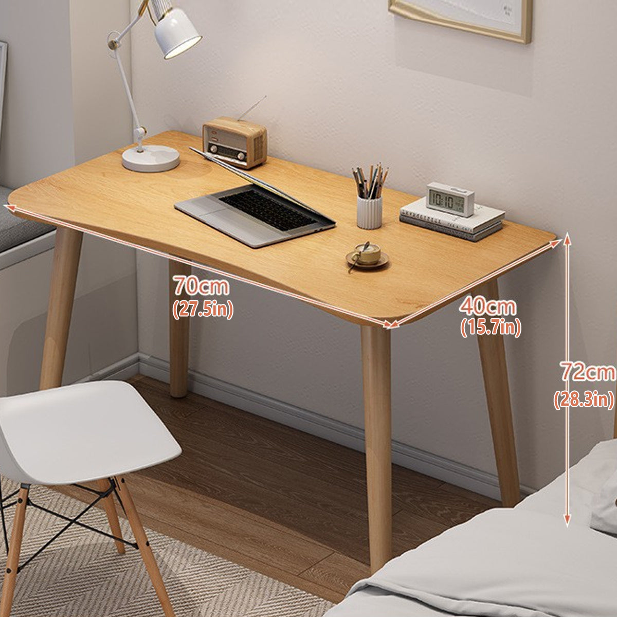 Simple Home Office Desk with Space Saving Compact Design