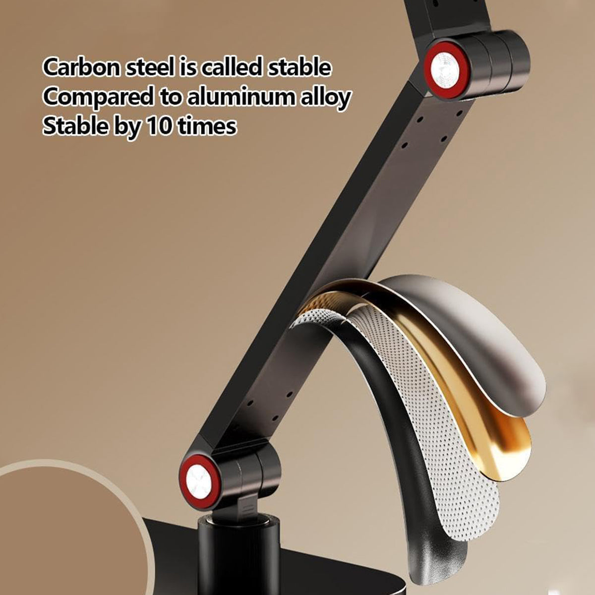 Folding Monitor Stand Adjustable Carbon Steel