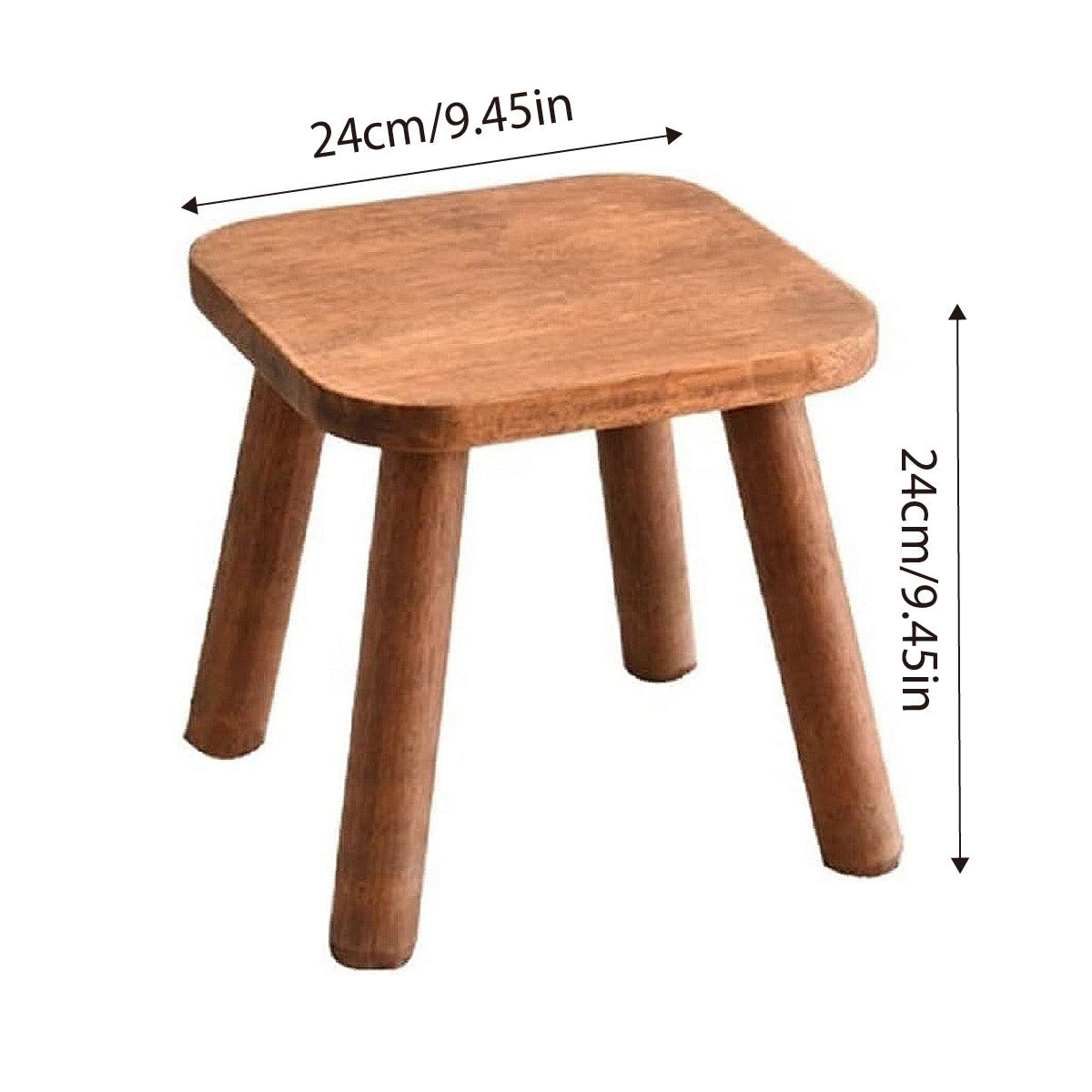 Solid Wood Short Stool for Kids Smooth Edges