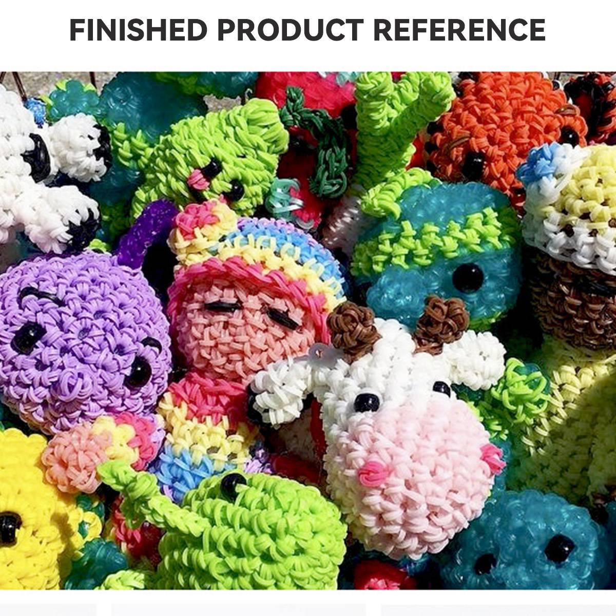 15000 Pcs Rainbow Rubber Bands with Storage Case