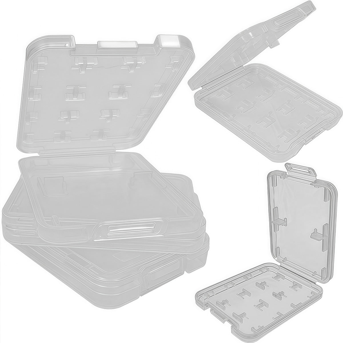 20 Pcs 8-in-1 Memory Card Cases for SD MicroSD