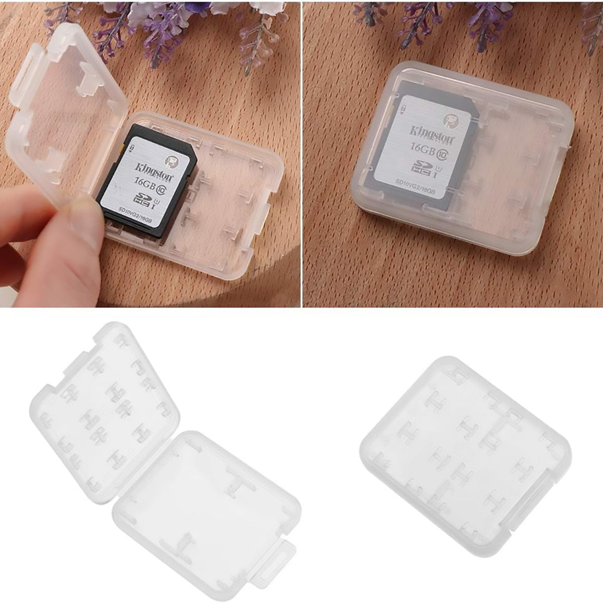 20 Pcs 8-in-1 Memory Card Cases for SD MicroSD
