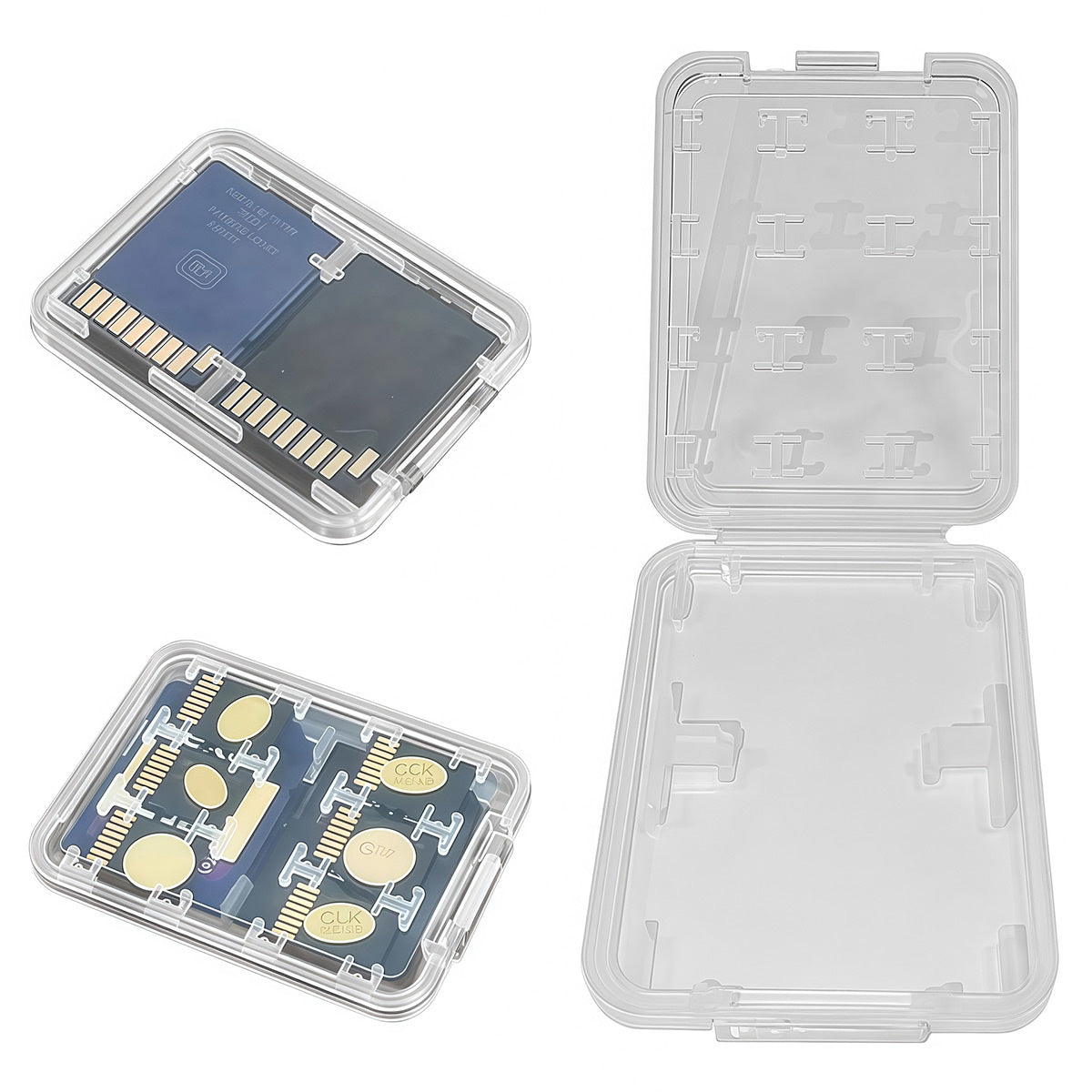 20 Pcs 8-in-1 Memory Card Cases for SD MicroSD