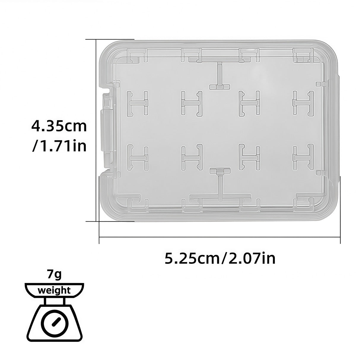 20 Pcs 8-in-1 Memory Card Cases for SD MicroSD