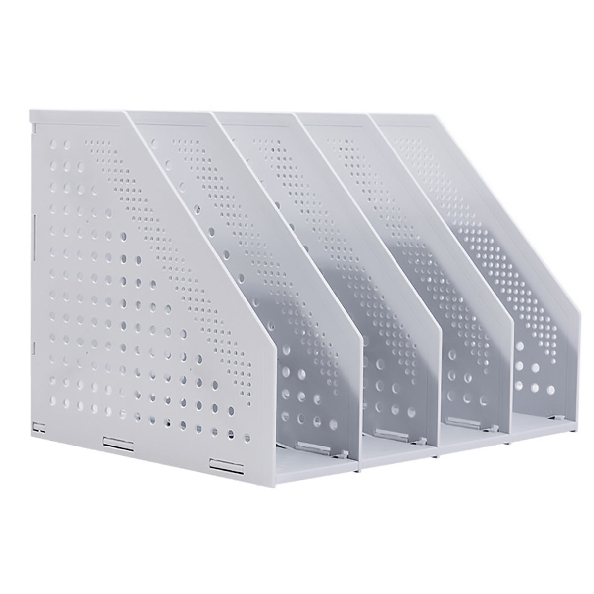 4-Compartment Document Storage Rack Foldable HIPS