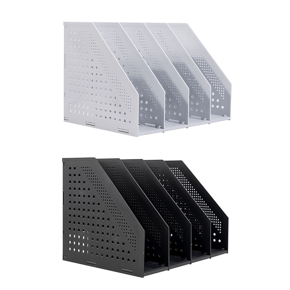 4-Compartment Document Storage Rack Foldable HIPS