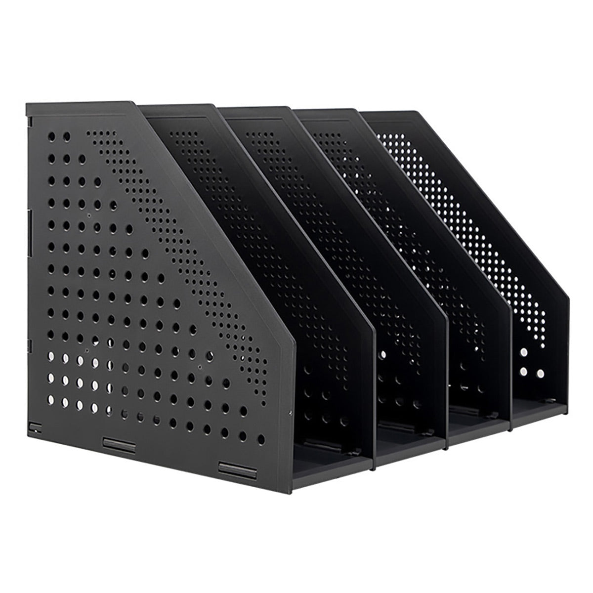 4-Compartment Document Storage Rack Foldable HIPS