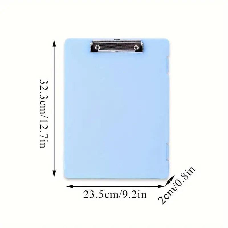 4 Pcs A4 File Folder Clipboards with Pen Slot PP Plastic