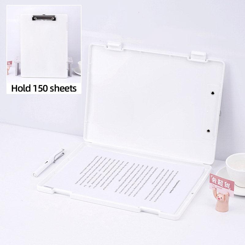 4 Pcs A4 File Folder Clipboards with Pen Slot PP Plastic