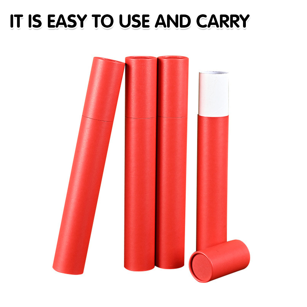10pcs Red Gift Wrap Paper Tubes for Crafts