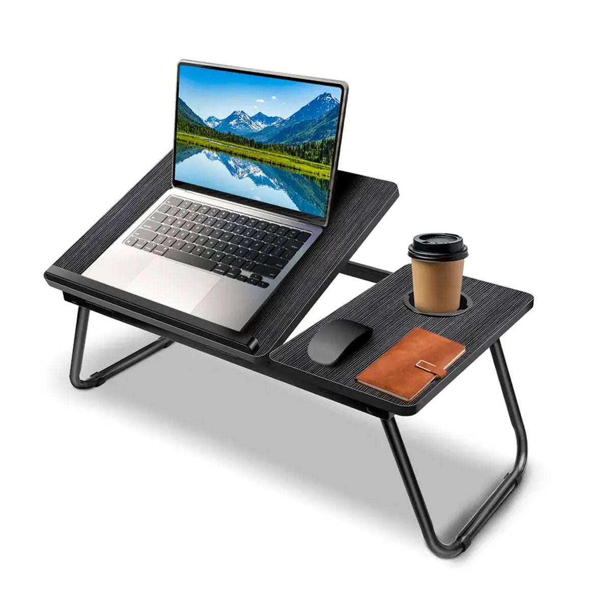 Small Foldable Bedside Table Portable Desk with Adjustable Angle