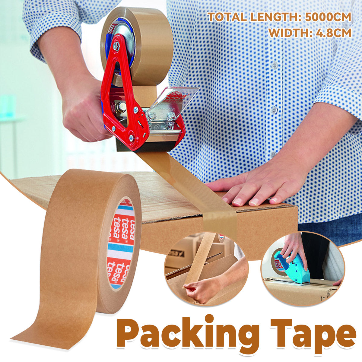 Silent Kraft Paper Packing Tape 4.8cm x 50m