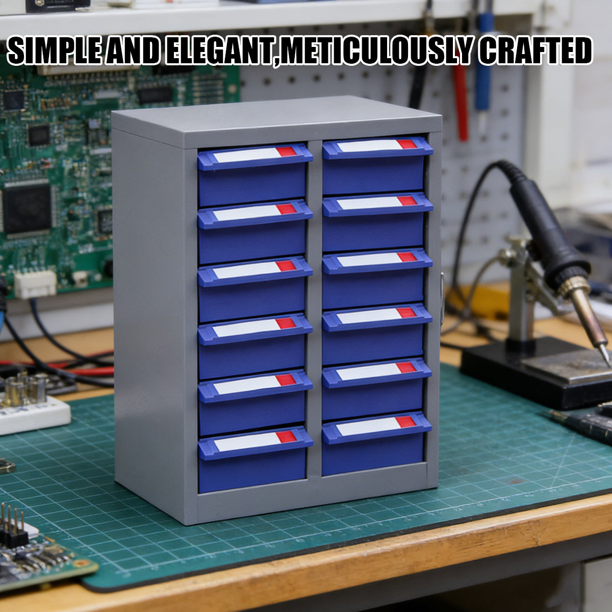 10-Drawer Parts Cabinet for Workshop and Garage